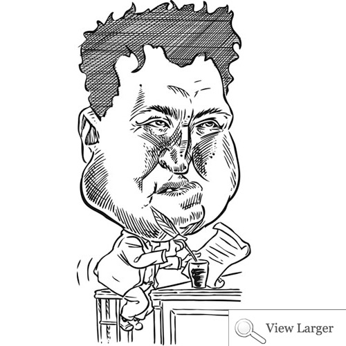 Brendan Behan caricature