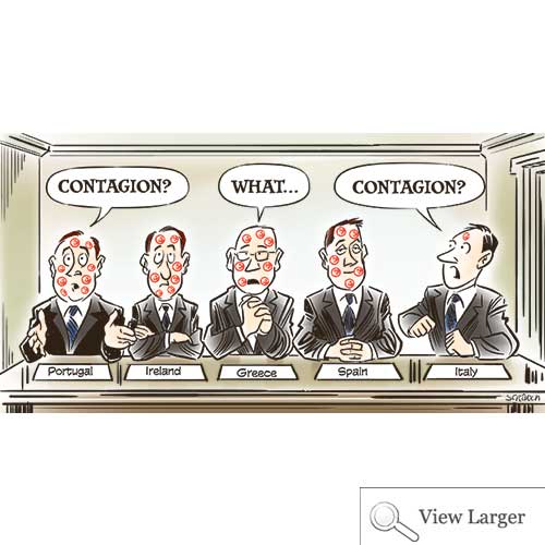 Contagion in the euro zone