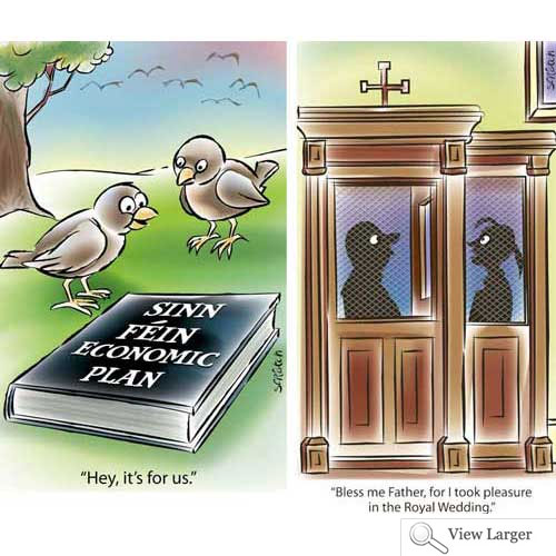Topical gags for the Irish Independent